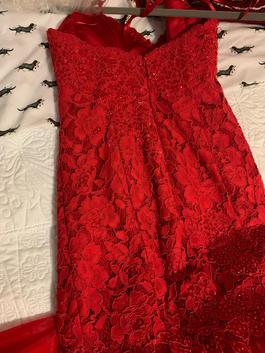 Jovani Red Size 10 Prom Mermaid Dress on Queenly
