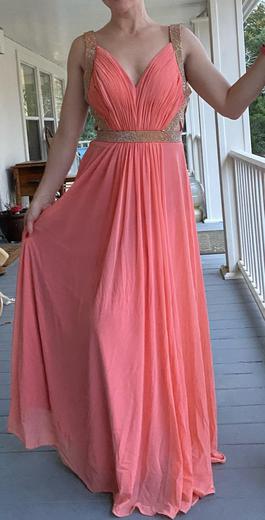 Jovani Orange Size 2 Coral Straight Dress on Queenly