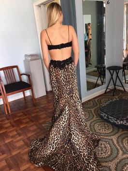 Sherri Hill Black Size 2 Prom Print Mermaid Dress on Queenly