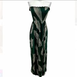 BCBG Green Size 2 Floor Length Strapless Straight Dress on Queenly