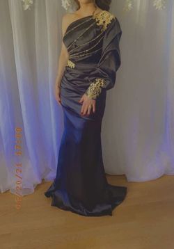 Custom made Black Size 2 Jewelled Prom Military Straight Dress on Queenly