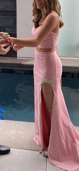 Sherri Hill Pink Size 2 Floor Length Two Piece Prom Side slit Dress on Queenly
