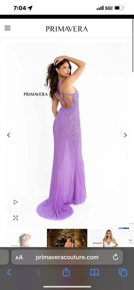Primavera Purple Size 2 Floor Length Straight Dress on Queenly