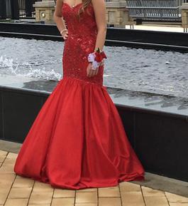 Sherri Hill Red Size 2 Mermaid Dress on Queenly