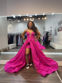 Tarik Ediz Pink Size 4 Pageant Fun Fashion Side slit Dress on Queenly