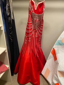 Rachel Allan Red Size 0 Floor Length Mermaid Dress on Queenly