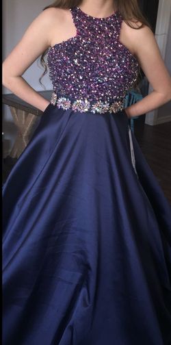 Jovani Purple Size 4 A-line Dress on Queenly