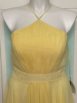 Clarisse Yellow Size 16 $300 Tall Height Floor Length A-line Dress on Queenly