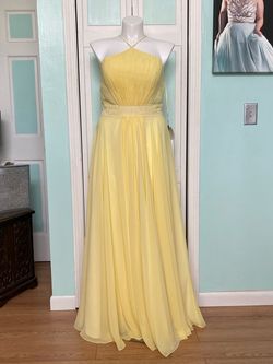 Clarisse Yellow Size 16 Military Prom Black Tie A-line Dress on Queenly