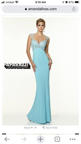 MoriLee Light Blue Size 6 Sweetheart Prom Straight Dress on Queenly