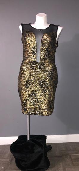 Gold Size 14 Cocktail Dress on Queenly