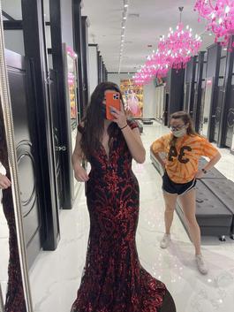 Jovani Black Size 12 Floor Length Sequin Mermaid Dress on Queenly