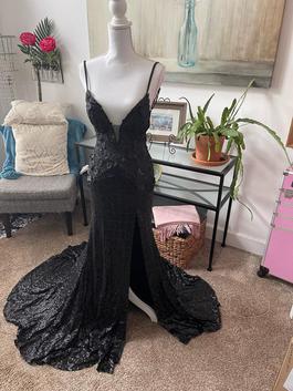 Jovani Black Size 4 Pageant A-line Dress on Queenly
