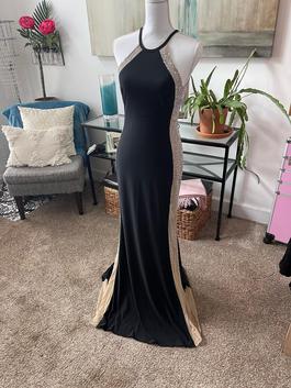 Xscape Black Tie Size 4 Prom Straight Dress on Queenly