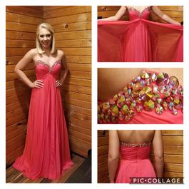 Sherri Hill Pink Size 2 Short Height Military $300 Tulle Straight Dress on Queenly