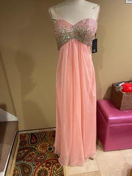 La Femme Orange Size 10 Floor Length 50 Off Strapless A-line Dress on Queenly