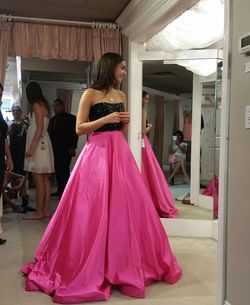 Sherri Hill Pink Size 4 Medium Height Ball gown on Queenly