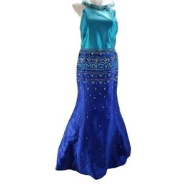 Rachel Allan Blue Size 18 Pageant Mermaid Dress on Queenly