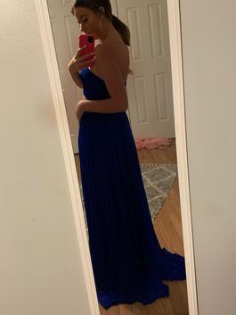 Sherri Hill Blue Size 0 Prom $300 Train Dress on Queenly