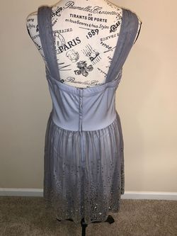 Emerald Sundae Silver Size 14 Floor Length Plus Size Gray A-line Dress on Queenly