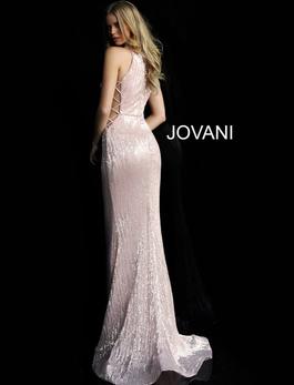 Jovani Pink Size 2 Sequin Black Tie Straight Dress on Queenly