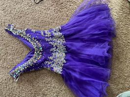 Tony Bowls Purple Size 4 Homecoming Midi Cocktail Dress on Queenly