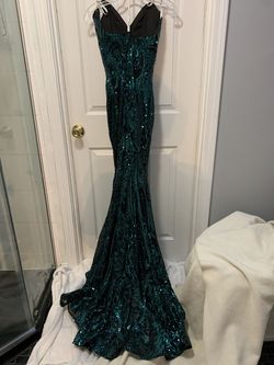 Jovani Green Size 4 Emerald Mermaid Dress on Queenly