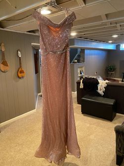 Jovani Nude Size 20 Free Shipping Floor Length Plus Size Straight Dress on Queenly