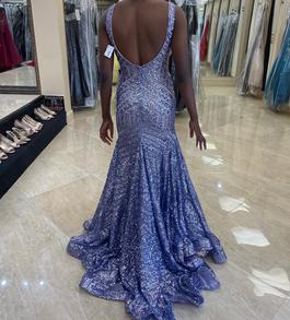 Purple Size 00 Mermaid Dress on Queenly