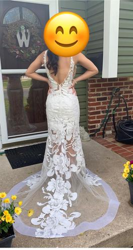Jovani White Size 0 Floor Length Prom Mermaid Dress on Queenly