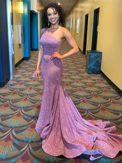 Jovani Purple Size 6 Mini Mermaid Dress on Queenly