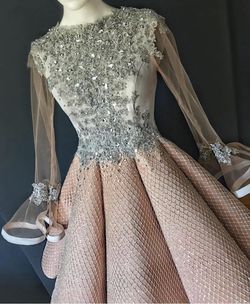 Custom made by designer Nude Size 8 A-line Embroidery Cocktail Dress on Queenly