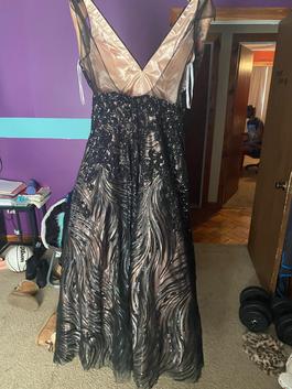 Jovani Black Size 20 Beaded Top Ball gown on Queenly