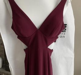 Faviana Purple Size 6 $300 Burgundy Straight Dress on Queenly