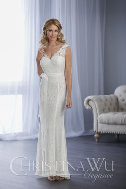 Style 17855 Christina Wu Nude Size 20 Military Floor Length $300 Mermaid Dress on Queenly
