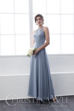 Style 22822 Christina Wu Purple Size 16 Tulle Keyhole Tall Height Black Tie A-line Dress on Queenly