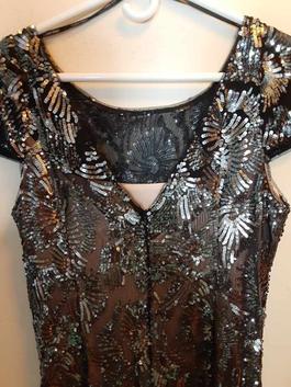 Calvin Klein Black Size 14 Sequined Mini Straight Dress on Queenly