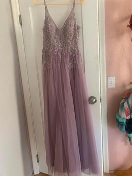 JJHouse Purple Size 8 Prom Tulle $300 A-line Dress on Queenly