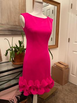 Eliza J Pink Size 2 Midi $300 Interview Cocktail Dress on Queenly