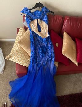 Camille La Vie Blue Size 0 Prom Mermaid Dress on Queenly
