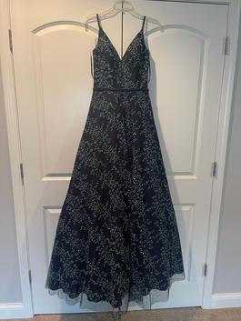 Glamour of Terani Couture Blue Size 6 $300 Pattern Ball gown on Queenly