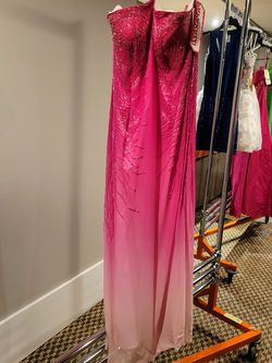 Style 5021 Aurora Pink Size 24 Plus Size Floor Length Barbiecore Straight Dress on Queenly