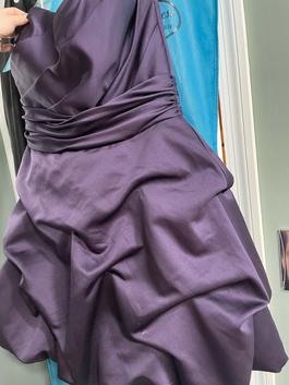 David's Bridal Purple Size 10 Davids Bridal Mini Homecoming $300 A-line Dress on Queenly