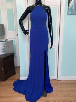 La Femme Blue Size 8 Jersey Tall Height Straight Dress on Queenly