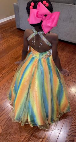 Unknown Multicolor Size 0 Beaded Top $300 Ball gown on Queenly