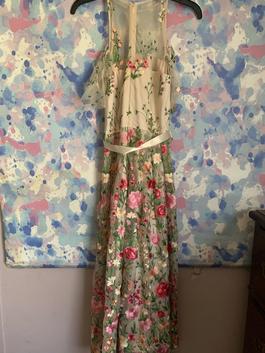 Tahari Arthur s. Levine Multicolor Size 4 $300 Floral Straight Dress on Queenly