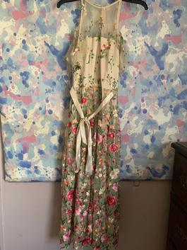 Tahari Arthur s. Levine Multicolor Size 4 $300 Floral Straight Dress on Queenly