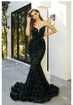 Portia and Scarlett Green Size 4 Emerald Mermaid Dress on Queenly