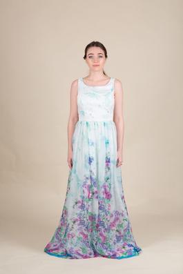 Minuet Multicolor Size 4 Sheer Ball gown on Queenly