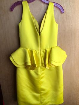 Ashley Lauren Yellow Size 2 Midi $300 Cocktail Dress on Queenly